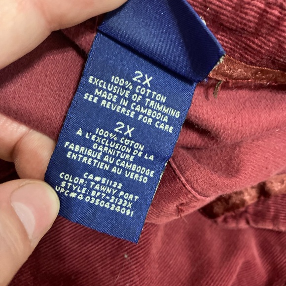 Vintage BUM Red Corduroy Button Down - Picture 6 of 7